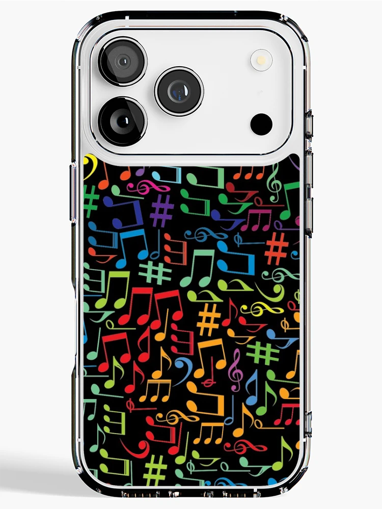 Thumbnail 1 of 5, iPhone Case, Music Lover Notes Glow Pattern designed and sold by Valid-Patterns.