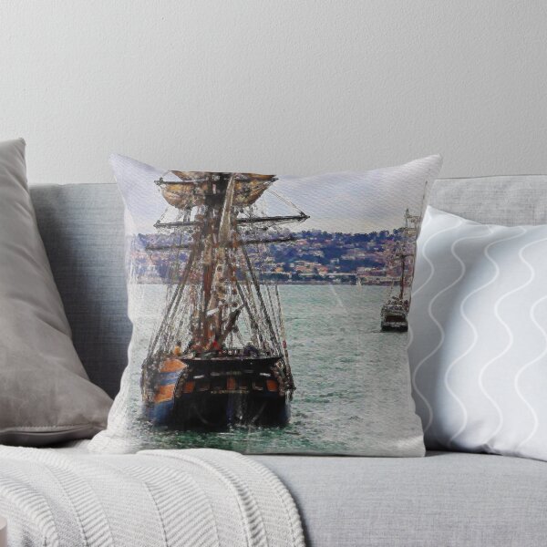 Item preview, watercolor painting of 18th Century Maritime Ship designed and sold by Dingy Designs.