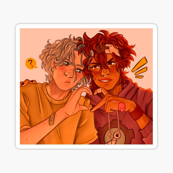 Item preview, reki and langa mismatched heart designed and sold by cryptidmullet.
