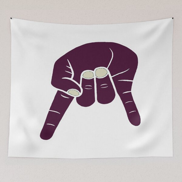 Item preview, Horns Down - maroon/white - large designed and sold by CFB-Art.