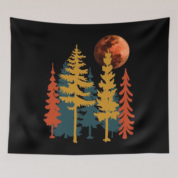 Item preview, Epic Full Moon over Conifer Trees Streetwear designed and sold by pallkris.