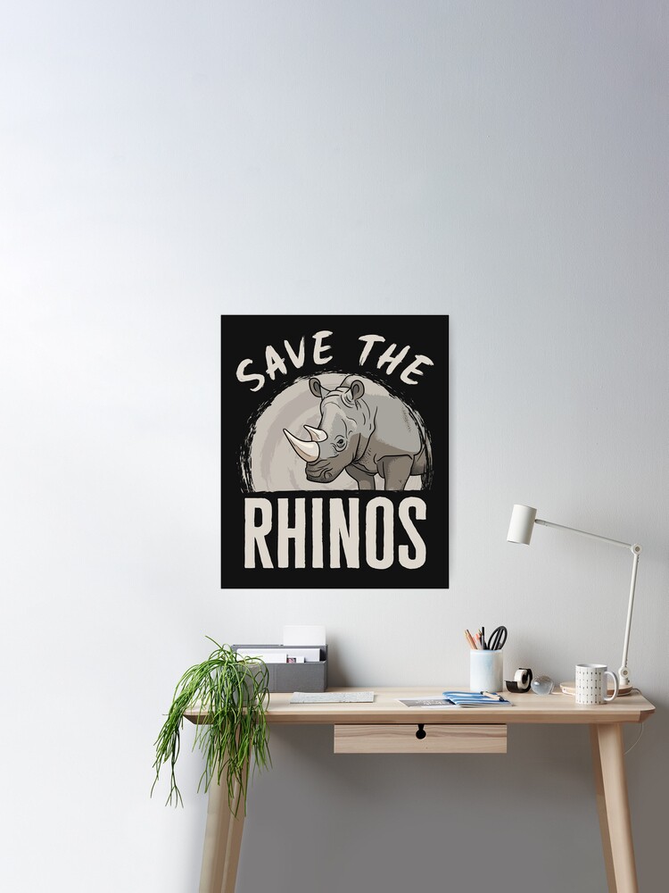 Save the Rhinos Rhino Rhinoceros Lover