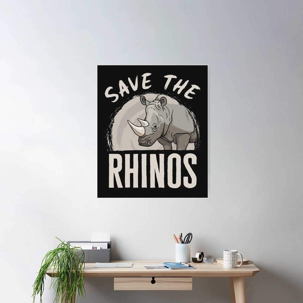 Save the Rhinos Rhino Rhinoceros Lover