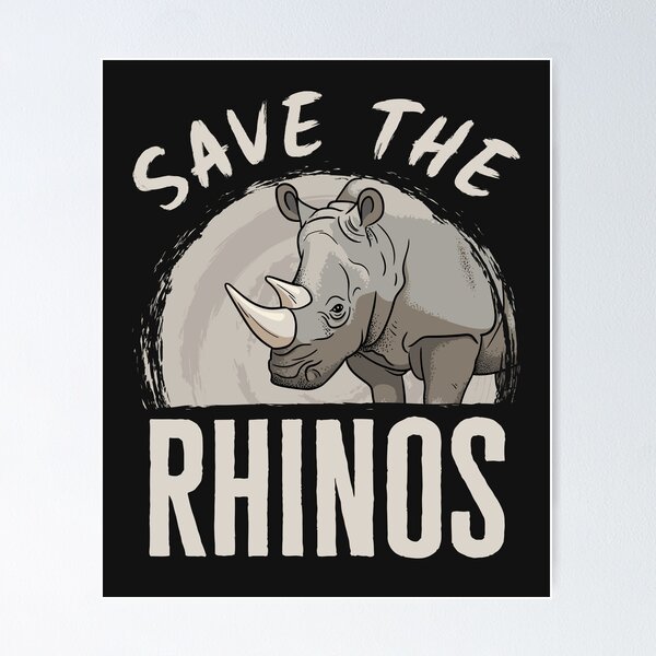 Save the Rhinos Rhino Rhinoceros Lover
