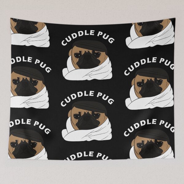 Item preview, Artistic cuddle pug design designed and sold by SamRVstore.