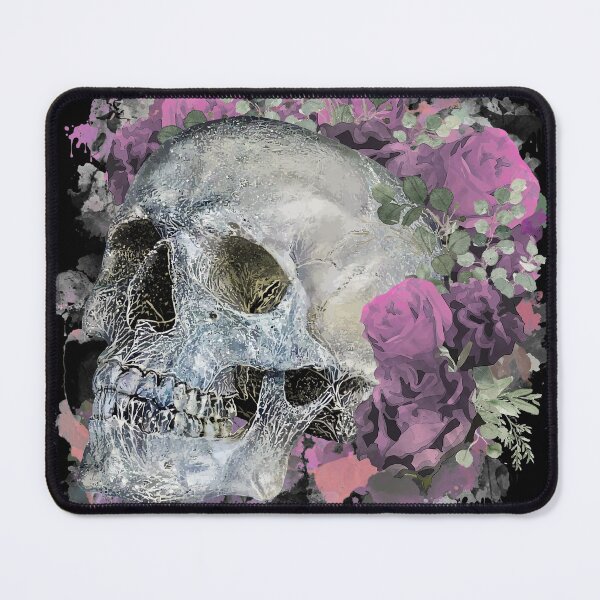 Item preview, Skull human anatomy pink roses, watercolor roses, cool, anatomy art  designed and sold by Collagedream.