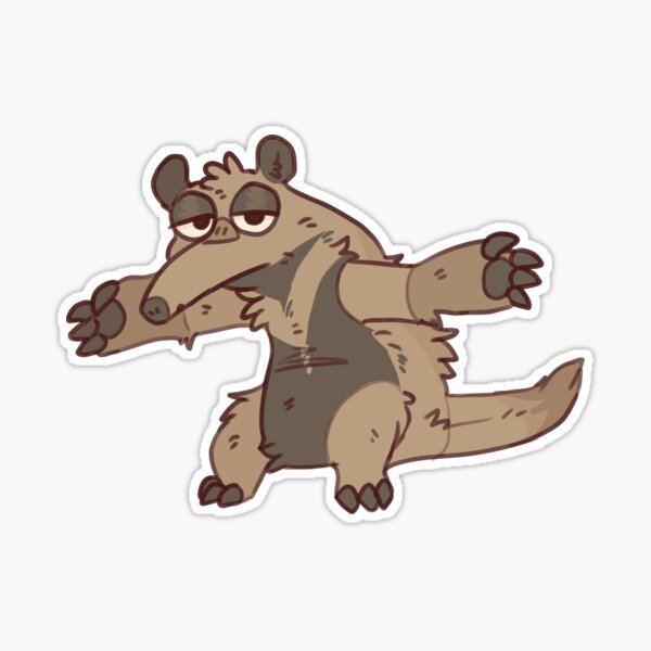 Flavvore Tamandua Pose Sticker for Sale by voreflav