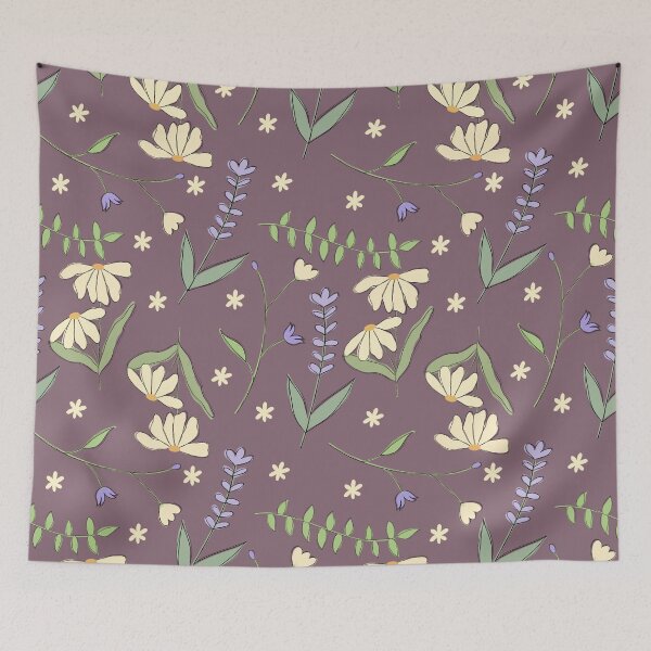 Item preview, Dark Purple Floral Stems designed and sold by Fernanda's Studio.