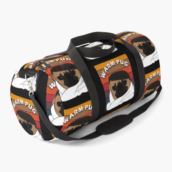 Item preview, funny dog saying warm pug distressed sunset retro dog face design designed and sold by SamRVstore.