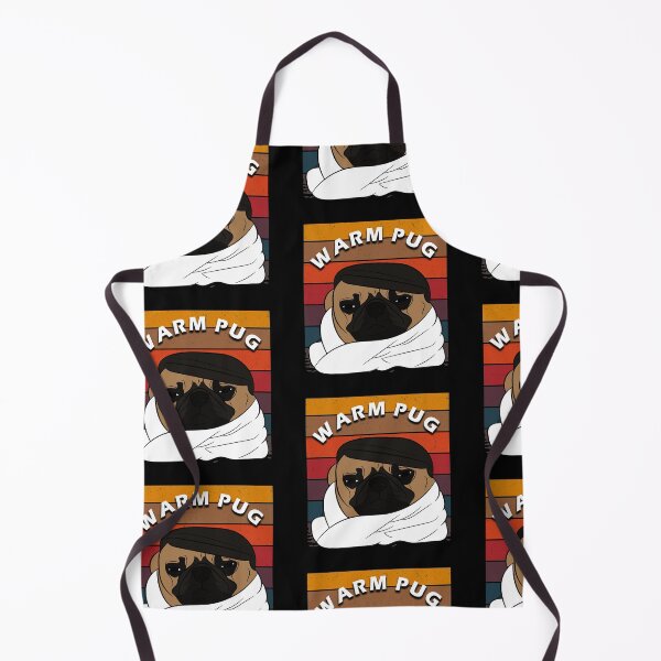 Item preview, funny dog saying warm pug distressed sunset retro dog face design designed and sold by SamRVstore.