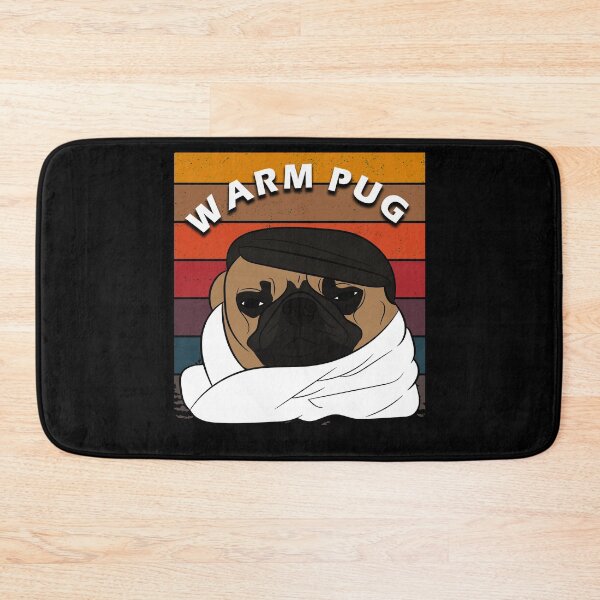 Item preview, funny dog saying warm pug distressed sunset retro dog face design designed and sold by SamRVstore.