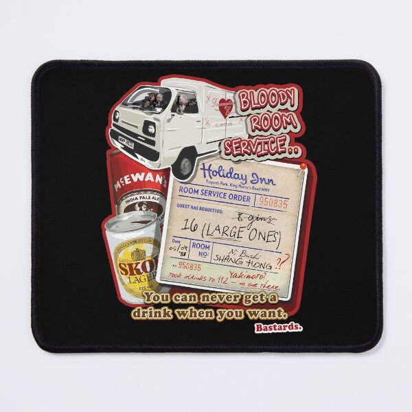 Item preview, Mr. Yakimoto’s Bloody Room Service - You Can Never Get a Drink When You Want - Mr Jolly Lives Next Door Inspired designed and sold by RetroTeeStudio.