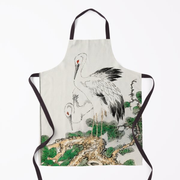 Item preview, japanese stork and pine tree illustration 41572332640 designed and sold by Bird-Lore.