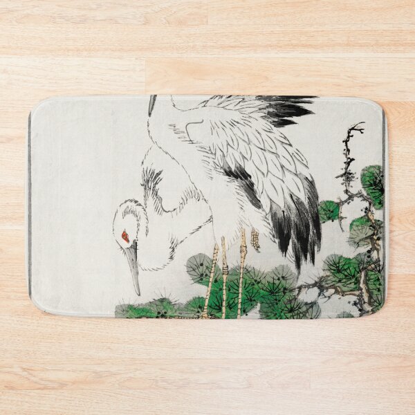 Item preview, japanese stork and pine tree illustration 41572332640 designed and sold by Bird-Lore.