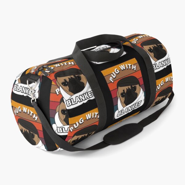 Item preview, funny dog saying pug with blanket distressed sunset retro dog face design designed and sold by SamRVstore.