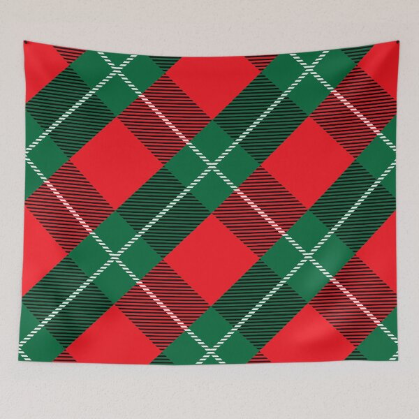 Aperçu de l'œuvre Tartan écossais rouge et vert créée et vendue par IsseltH.
