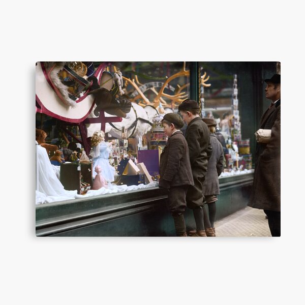 Item preview, Children looking at Xmas toys in a shop window. New York, circa 1910. designed and sold by Marina Amaral.