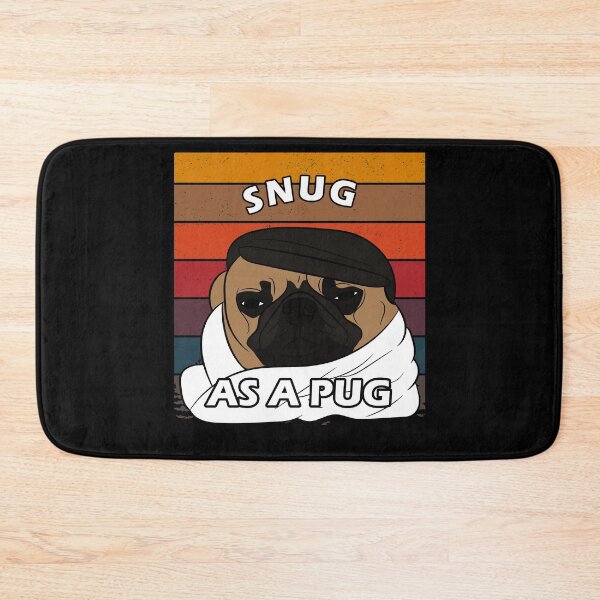 Item preview,  funny dog saying snug as a pug distressed sunset retro dog face design designed and sold by SamRVstore.