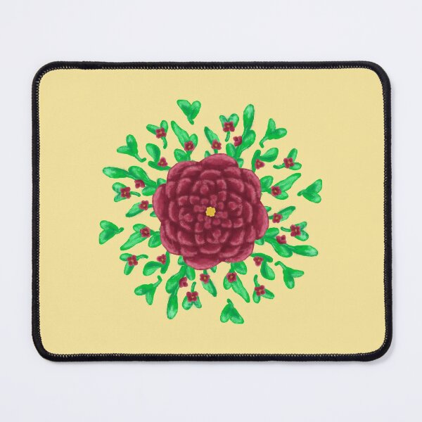 Item preview, red flower with vines designed and sold by bisquitttttt.
