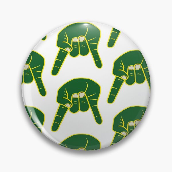 Item preview, Horns Down - green/gold - small designed and sold by CFB-Art.