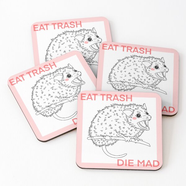 Item preview, Eat trash die mad - cute opossum designed and sold by flotsamm.