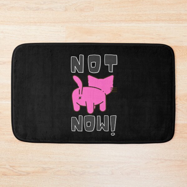 Item preview, Not Now! Do Not Bother Me! Sassy Bad Cat Cute Kitty Gray/ Pink Design designed and sold by LGbubble.