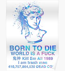 Born to Die / World is a Fuck (Holographic) Poster