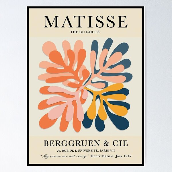 Item preview, MATISSE : Berggruen and Cie Vintage The Cut-Outs  Advertising Art Print designed and sold by posterbobs.