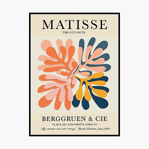 Item preview, MATISSE : Berggruen and Cie Vintage The Cut-Outs  Advertising Art Print designed and sold by posterbobs.