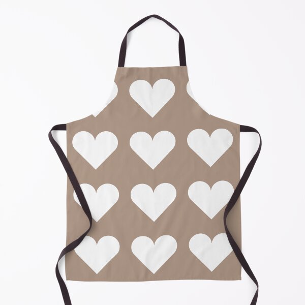 Item preview, Large WHITE and WARM TAUPE Brown LOVE HEARTS designed and sold by RachelMacht.