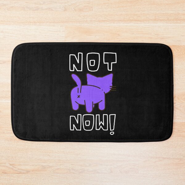 Item preview, Not Now! Do Not Bother Me! Sassy Bad Cat Cute Kitty White/ Purple Design designed and sold by LGbubble.