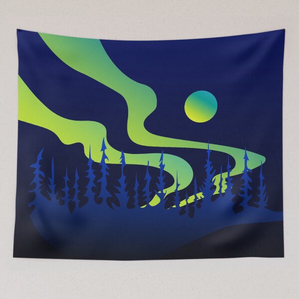 Item preview, Northern Lights Winter Solstice Indigenous WAWEZHI CANADA designed and sold by WAWEZHI.