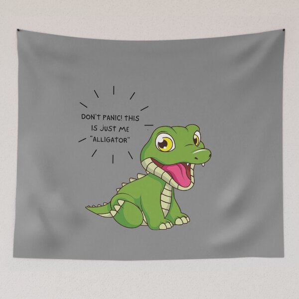 Item preview, Adorable  Australian Baby Alligator (Don't Panic This is just me ALLIGATOR ) designed and sold by Rilavie.