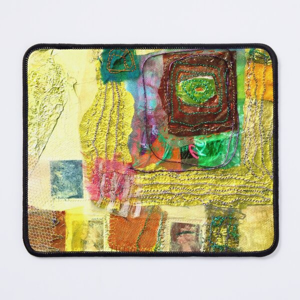 Item preview, multi-coloured abstract, yellow, green, red designed and sold by Claire Cooper-Walsh.