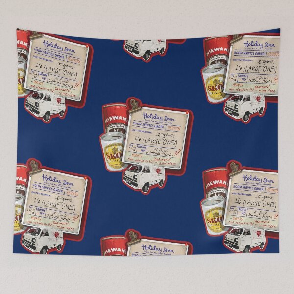 Item preview, Mr. Yakimoto’s Room Service Ticket, Lager and Dreamytime Van - NI BUSHI SHANG HONG - Mr Jolly Lives Next Door Inspired designed and sold by RetroTeeStudio.