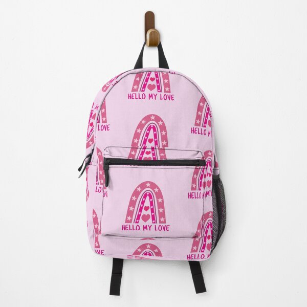 Item preview, Hello my love valentine pink boho rainbow with stars designed and sold by Yasminepatterns .