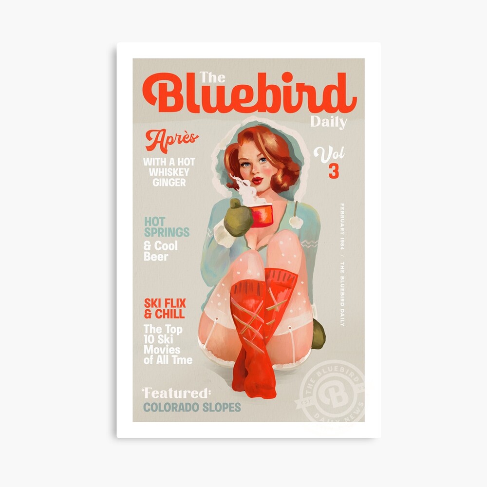 The Bluebird Daily Volume 3: Vintage Pinup Girl Drinking Cocoa