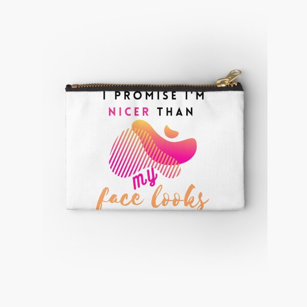 Item preview, i promise i'm nicer than my face looks, funny first meet  designed and sold by Amirebdesign.