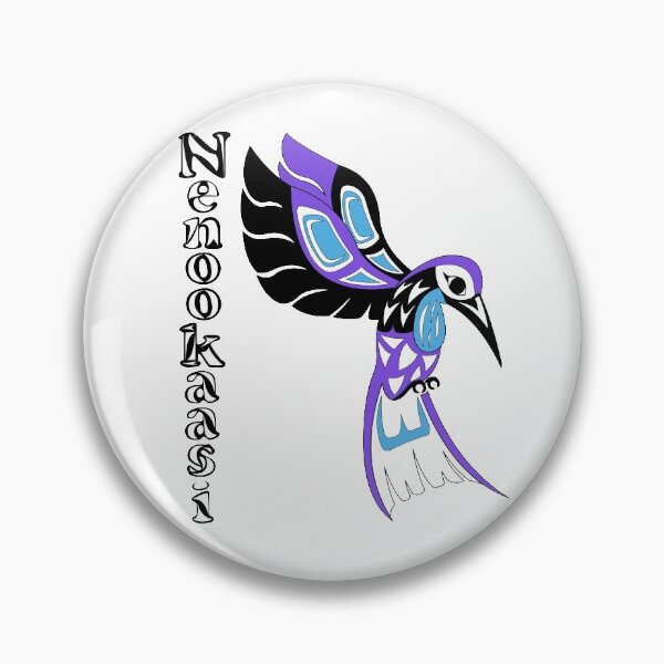 Item preview, Copy of Indigenous Hummingbird (Nenookaasi) Blue designed and sold by KendraHowland.