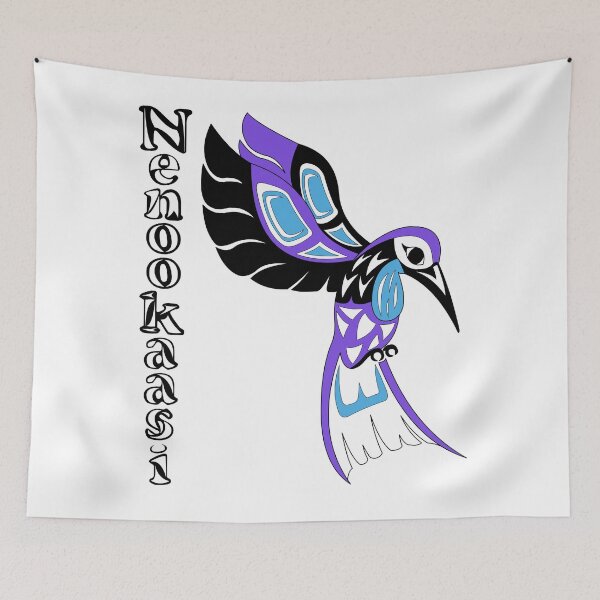Item preview, Copy of Indigenous Hummingbird (Nenookaasi) Blue designed and sold by KendraHowland.