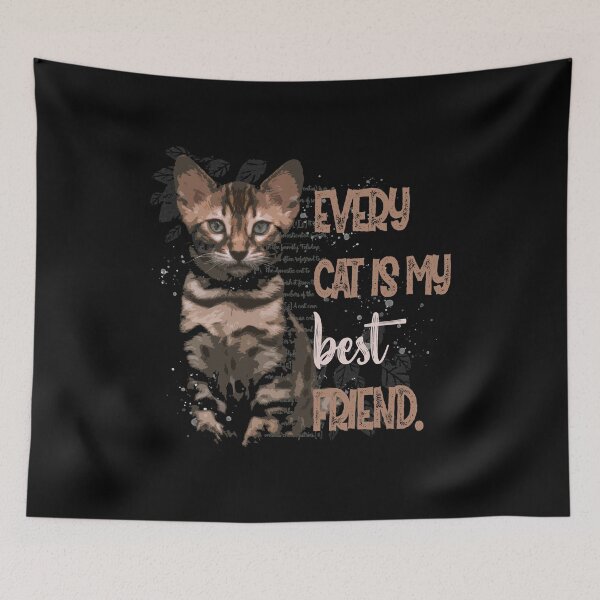 Item preview, Every cat is my best friend, Cat lovers designed and sold by SweetbeStore.