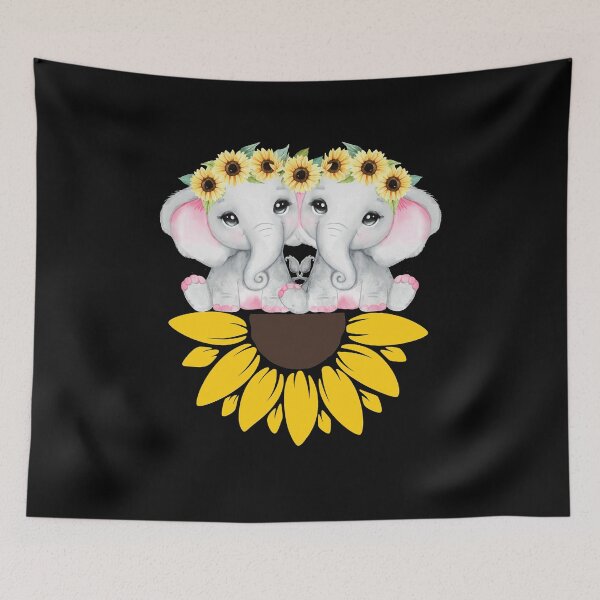 Item preview, Sunflower Elephan, Cute designed and sold by YARA TS.