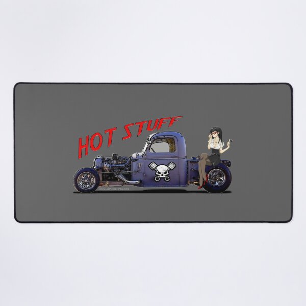 Item preview, Cool Truck Rat Rod with Anime Girl Hot Stuff designed and sold by CoolCarVideos.