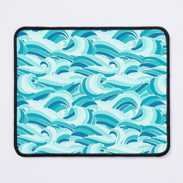 Item preview, blue ocean waves designed and sold by PotluckPrints.