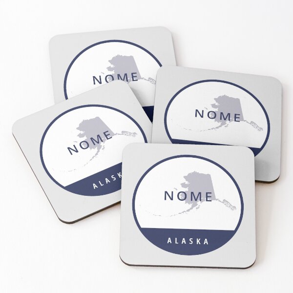 Item preview, Nome Alaska Blue Circle State Outline designed and sold by allcitymetro.