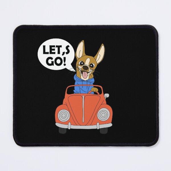 Item preview, cute dog driving a car, lets go designed and sold by lady-fiona.