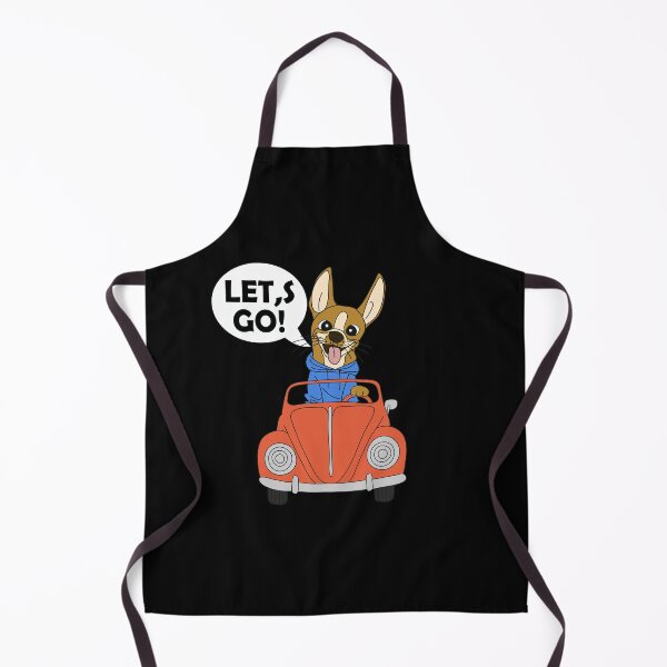 Item preview, cute dog driving a car, lets go  designed and sold by lady-fiona.