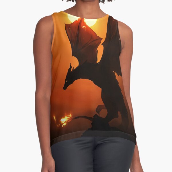 Aperçu de l'œuvre Dragon de feu au crepuscule créée et vendue par mesrileart.