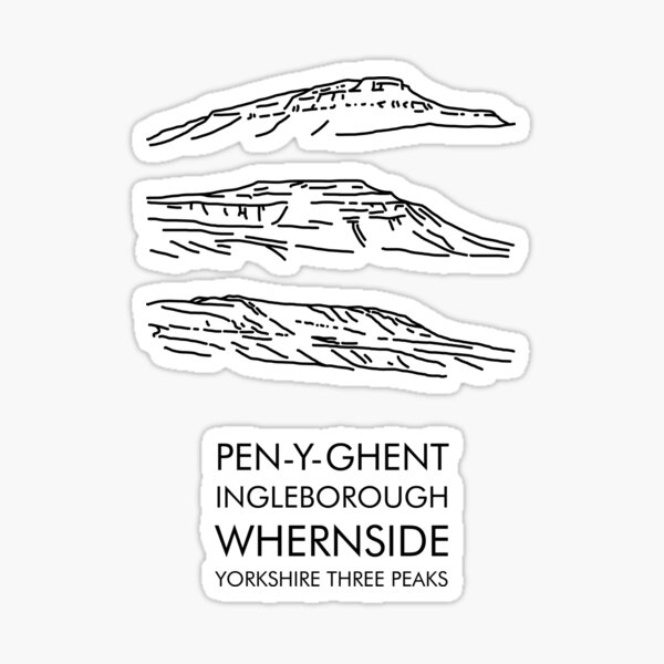"Yorkshire Three Peaks" Sticker by hcprice Redbubble