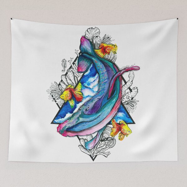 Artikelvorschau, Buckelwal Aquarell entworfen und verkauft von storyboxdesigns.